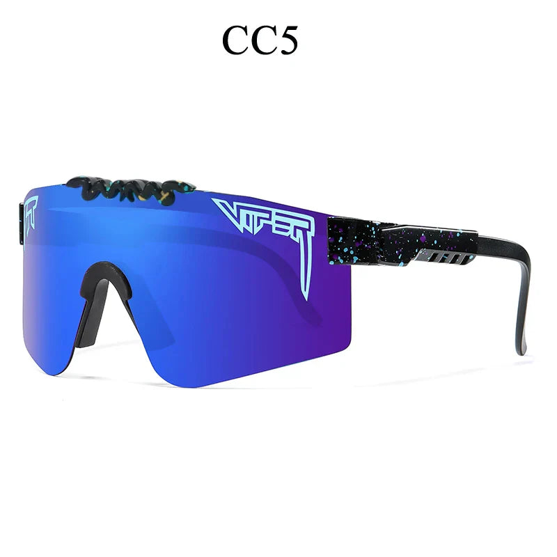 PIT VIPER Professional Cycling Sunglasses - UV400 Protection Shield - Impact Resistant PC Eyewear for Baseball, MTB &amp; Outdoor Sports