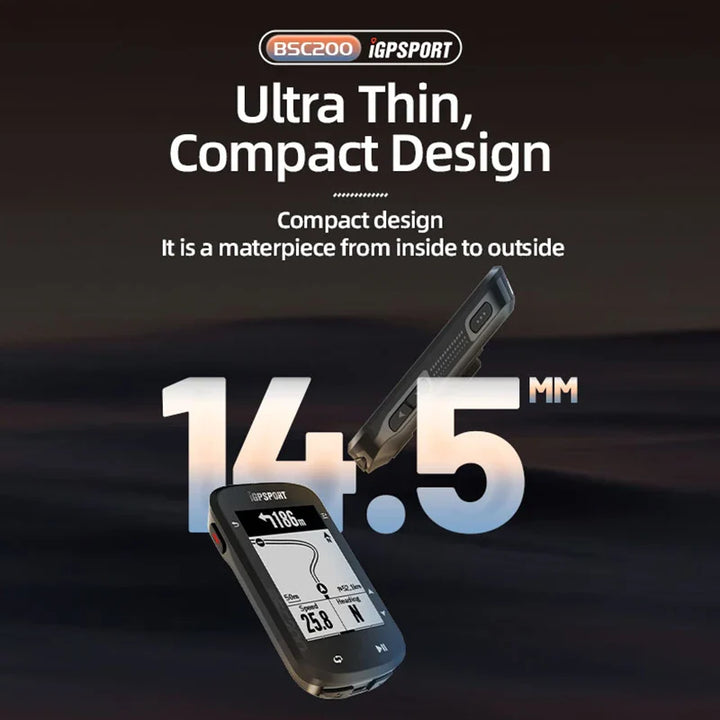 iGPSPORT BSC200 Smart GPS Bike Computer - Route Navigation, 30H Battery, ANT+ &amp; Bluetooth Wireless Speedometer