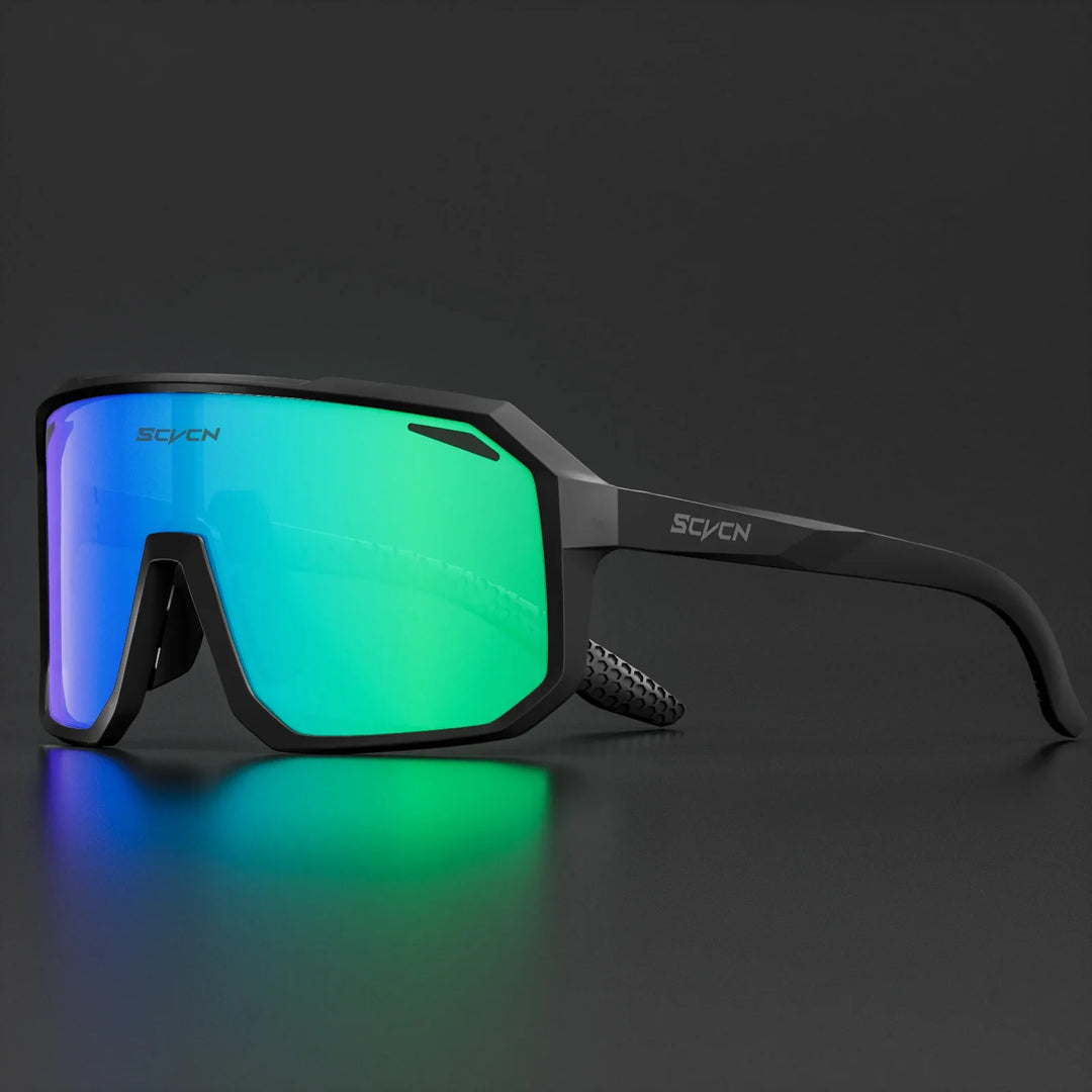 SCVCN S62 Photochromic Cycling Sunglasses - Smart Color Change Lens - UV400 TR-90 Ultralight Eyewear for MTB &amp; Road Bike Racing