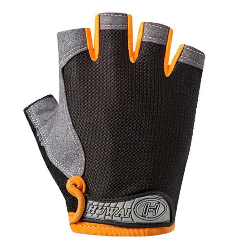 Unisex Half Finger Cycling Gloves - Anti-Slip &amp; Shock-Absorbing - Breathable Summer Mittens for MTB, Workout, Fishing &amp; Outdoor Sports