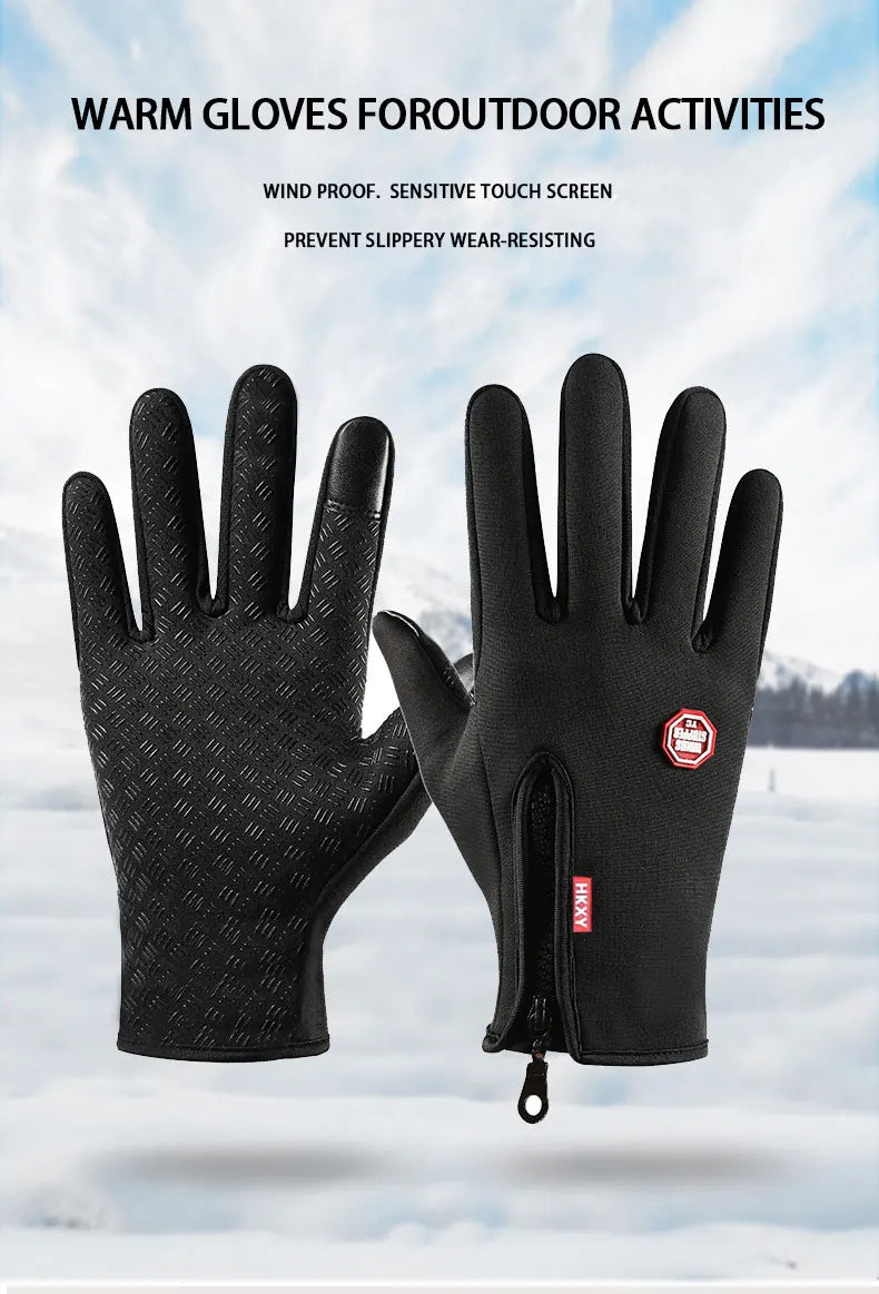 Winter Thermal Cycling Gloves for Men &amp; Women - Waterproof &amp; Windproof Full Finger Mittens - Sensitive Touchscreen Gear for E-Bike &amp; MTB (YD1301)