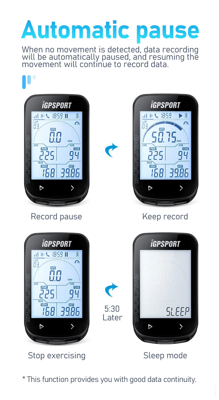 iGPSPORT BSC100S Smart GPS Bike Computer - 40H Battery Life, ANT+ &amp; Bluetooth Sync, Waterproof Cycling Speedometer