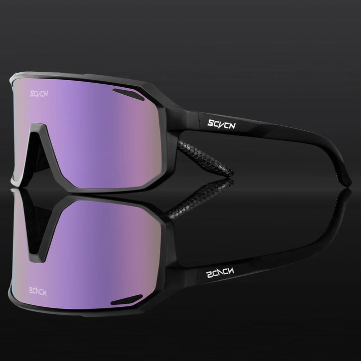 SCVCN Photochromic Cycling Sunglasses - Smart Color-Change Lens - UV400 TR-90 Ultralight Eyewear for MTB, Road Bike &amp; Running