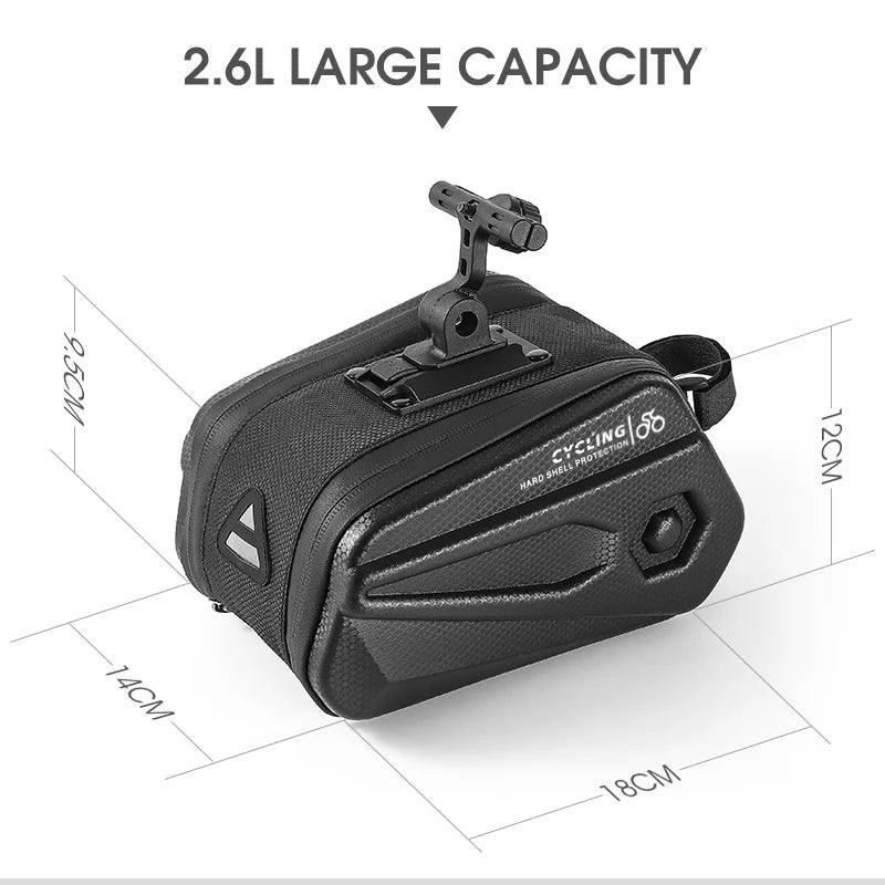 WEST BIKING 100% Waterproof Bicycle Saddle Bag - Seamless Weld Under Seat Storage - Reflective Rainproof MTB &amp; Road Bike Tool Pouch