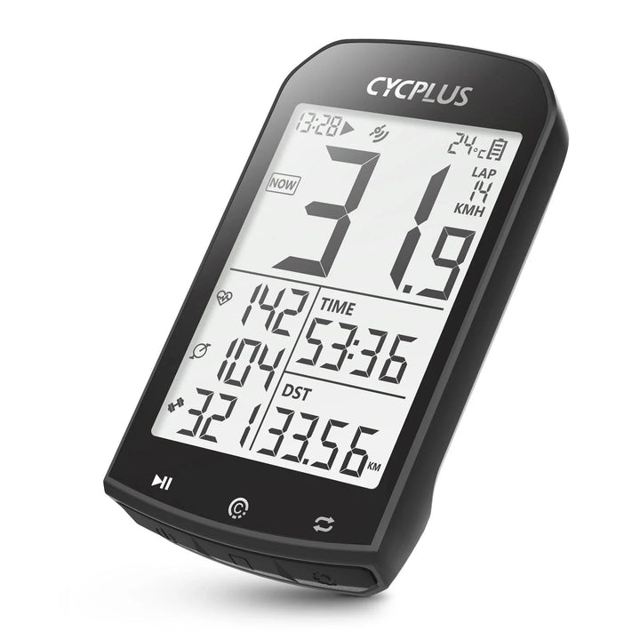 CYCPLUS M1 Smart GPS Bike Computer - 2.9-inch Huge Screen Wireless Speedometer with ANT+ &amp; Bluetooth for Strava Sync