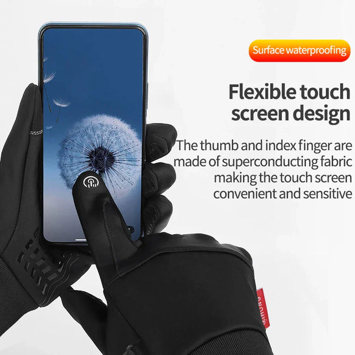 Winter Thermal Motorcycle Gloves - Waterproof &amp; Windproof Full Finger Mittens - Insulated Electric Bike Riding Gloves for Men (ST25-113)