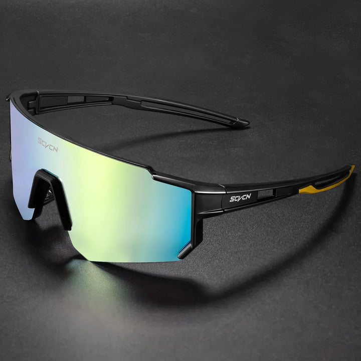 SCVCN S1411 Professional Cycling Sunglasses - UV400 Protection Wide View Eyewear - Lightweight TR-90 Sports Glasses for MTB &amp; Road Biking