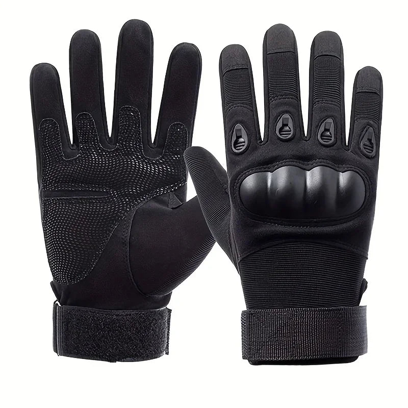 Tactical Military Full Finger Gloves - Soldier Combat Anti-Slip Mittens - Heavy Duty Gear for Airsoft, Shooting, Paintball &amp; MTB Racing
