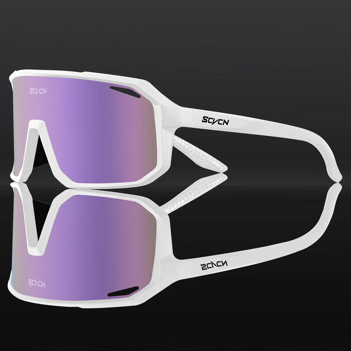 SCVCN Photochromic Cycling Sunglasses - Smart Color-Change Lens - UV400 TR-90 Ultralight Eyewear for MTB, Road Bike &amp; Running