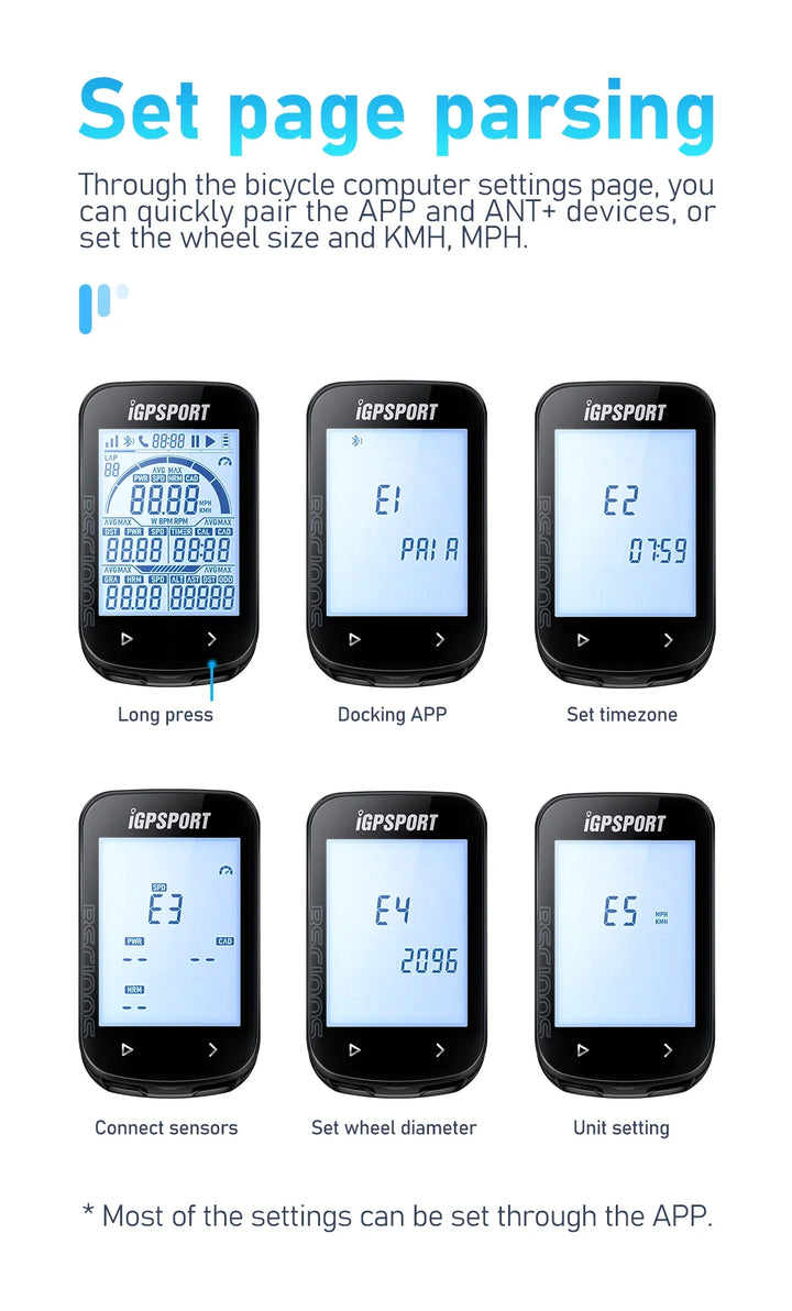 iGPSPORT BSC100S Smart GPS Bike Computer - 40H Battery Life, ANT+ &amp; Bluetooth Sync, Waterproof Cycling Speedometer