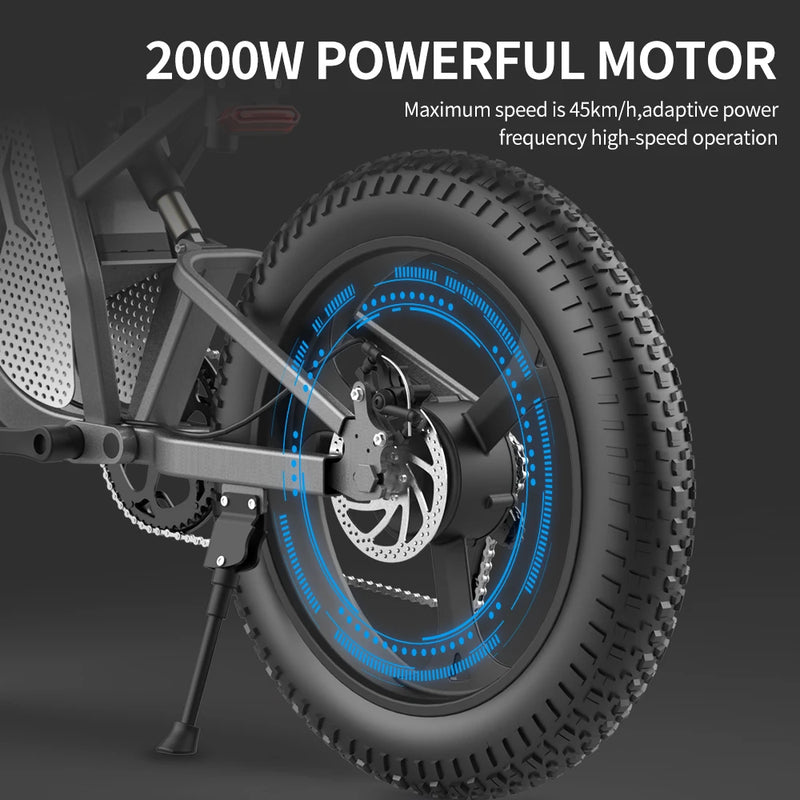 Carregue a imagem no visualizador da Galeria, Powerful X20 Electric Mountain Bike with 2000W Motor and 35AH Battery - Off Road Ebike for Adults
