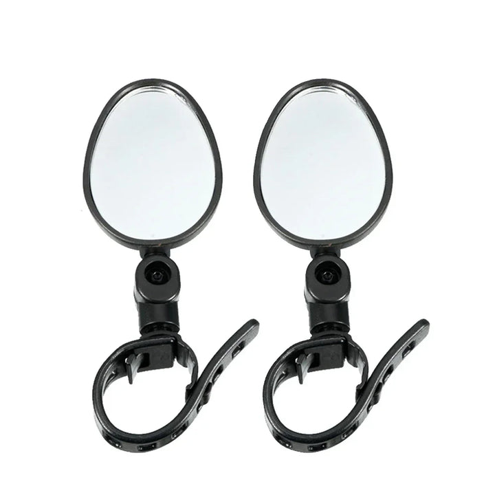 2PCS Universal Bicycle Rearview Mirror - 360° Rotatable Convex HD Mirror - Wide Angle Safety Reflector for MTB, Road Bike &amp; E-Bike