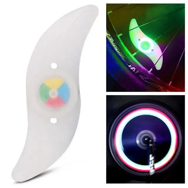 Colorful LED Bike Wheel Spoke Light - Waterproof Night Riding Safety Warning Lamp - Easy Install Neon Flash for MTB &amp; Road Bikes