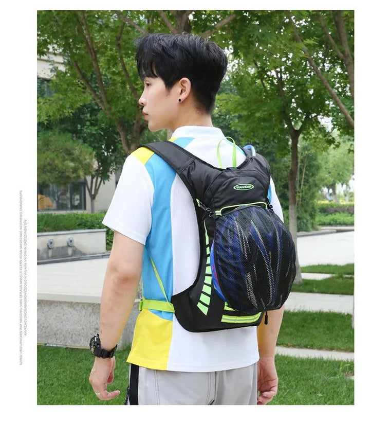 YIYUEQIANLI 12L Outdoor Cycling Backpack - Lightweight Waterproof Nylon Daypack - Reflective Sport Bag for Running, Hiking &amp; Camping