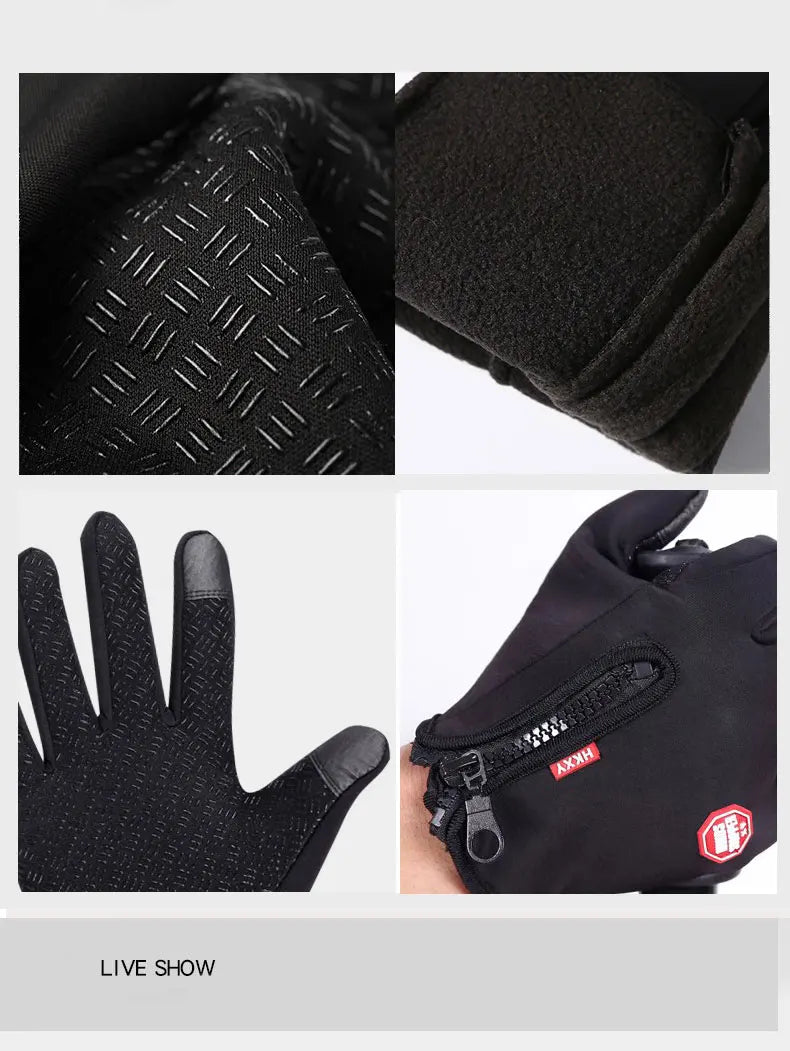 Winter Thermal Cycling Gloves for Men &amp; Women - Waterproof &amp; Windproof Full Finger Mittens - Sensitive Touchscreen Gear for E-Bike &amp; MTB (YD1301)