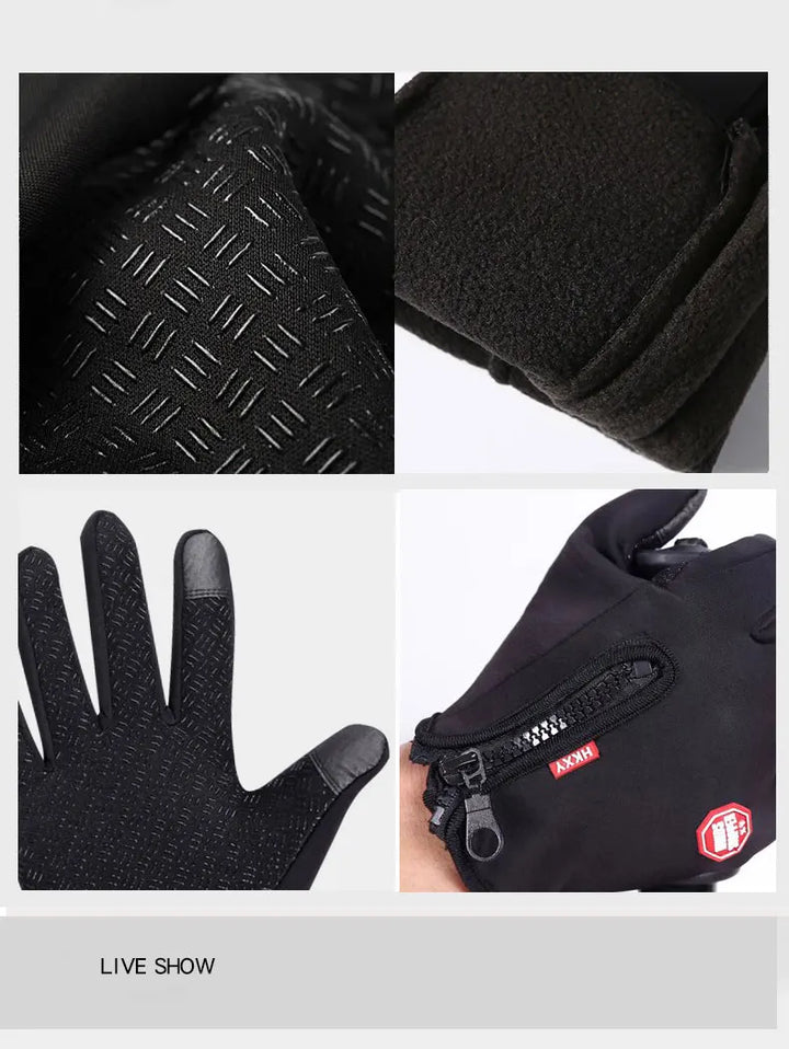 Winter Thermal Cycling Gloves for Men &amp; Women - Waterproof &amp; Windproof Full Finger Mittens - Sensitive Touchscreen Gear for E-Bike &amp; MTB (YD1301)