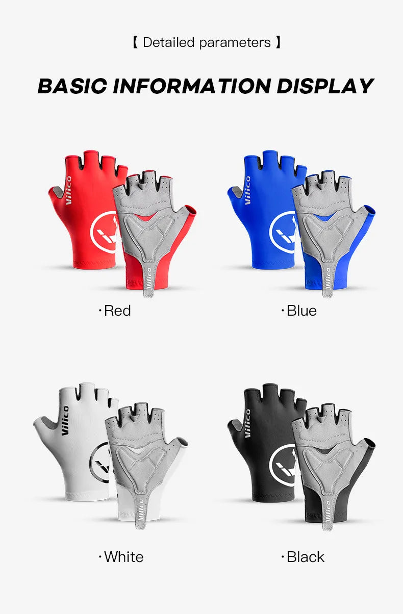 Aero Breaking Wind Cycling Gloves - Anti-Slip Half Finger Racing Mittens for Road Bike Speed