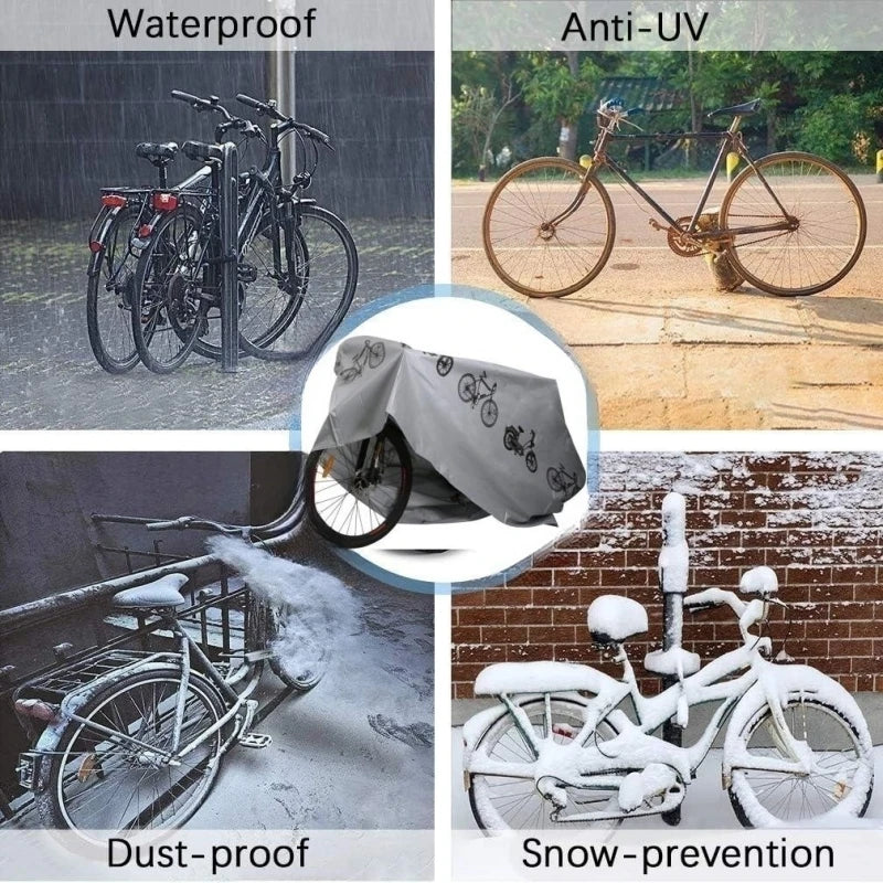 Universal Bicycle Rain Cover - Waterproof &amp; UV Protection Outdoor Bike Cover for MTB &amp; Road Bikes