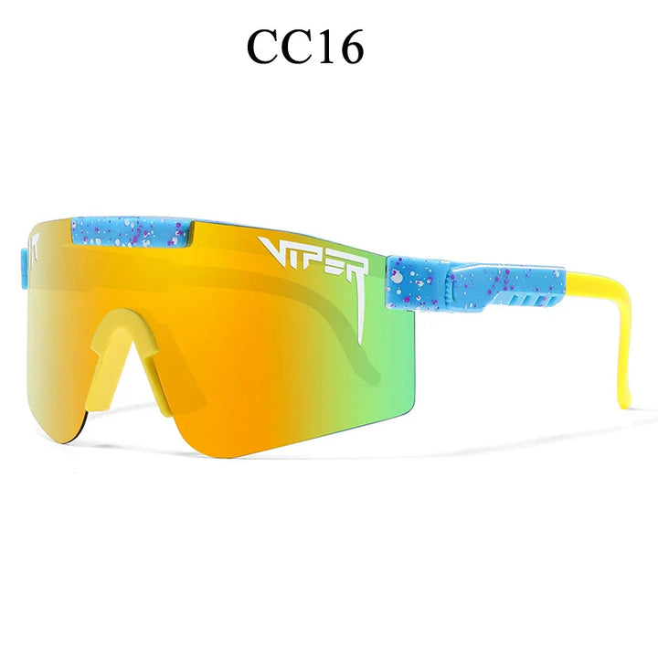 PIT VIPER Outdoor Sport Cycling Sunglasses - UV400 Protection Wide View Eyewear - Tactical Driving &amp; Racing Glasses for Men and Women