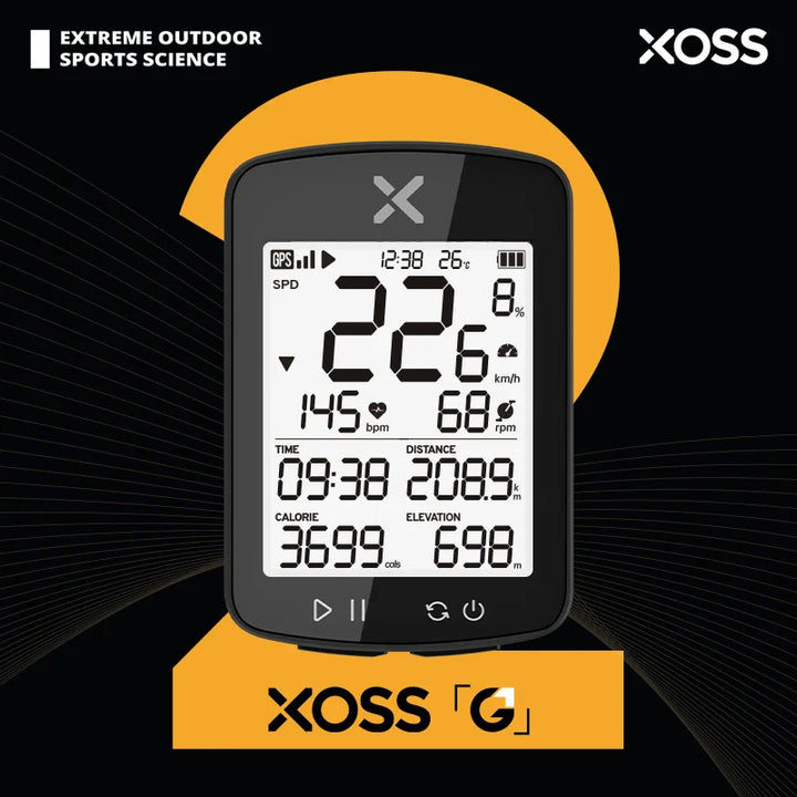 XOSS G2 Plus Wireless GPS Bike Computer, ANT+ Bluetooth Speedometer with Strava Sync