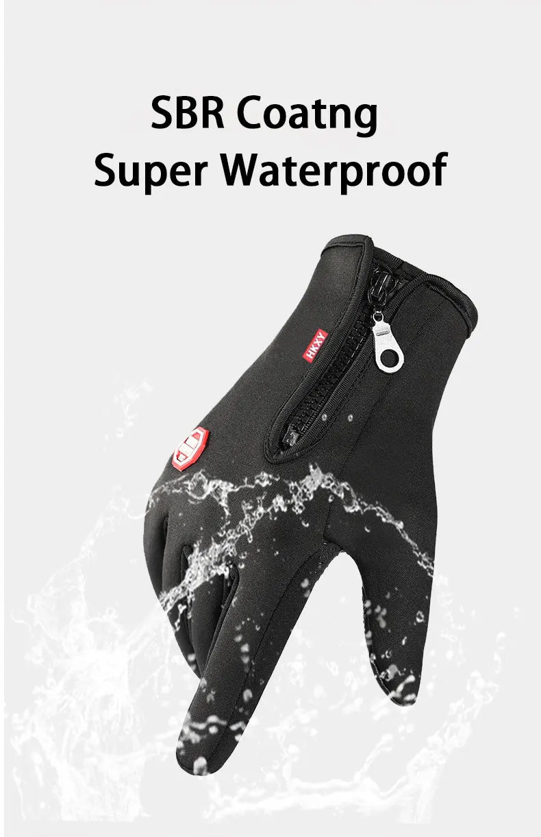 Winter Thermal Cycling Gloves for Men &amp; Women - Waterproof &amp; Windproof Full Finger Mittens - Sensitive Touchscreen Gear for E-Bike &amp; MTB (YD1301)