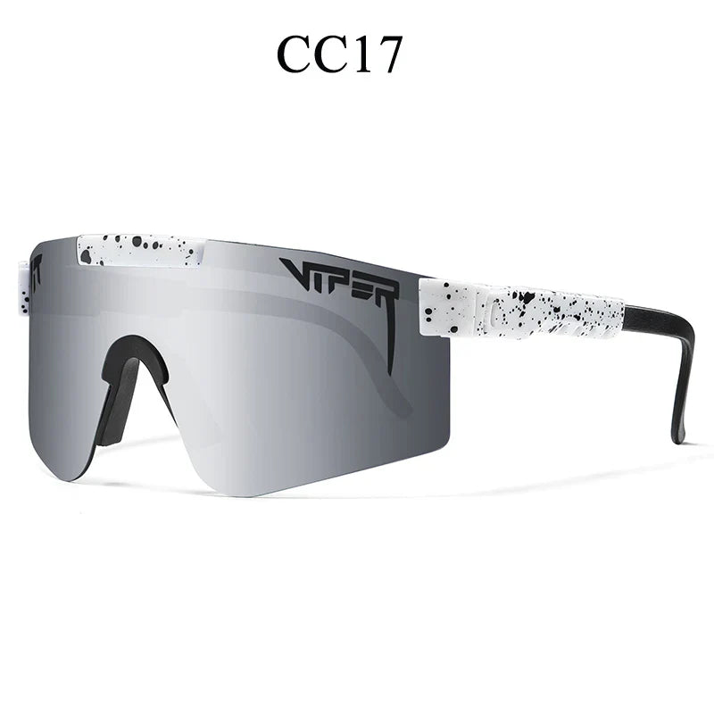 PIT VIPER Outdoor Sport Cycling Sunglasses - UV400 Protection Wide View Eyewear - Tactical Driving &amp; Racing Glasses for Men and Women