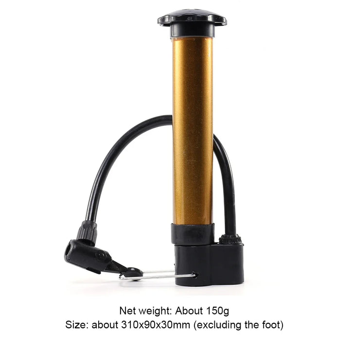 ebikesz Portable Mini Bike Pump - 80PSI High Pressure Manual Air Pump for Schrader Valve - Lightweight &amp; Compact
