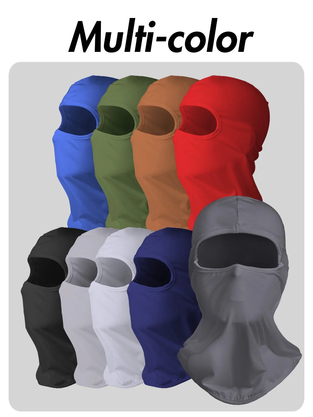 Motorcycle Balaclava Full Face Mask - Breathable Mesh Sun Protection Hood for Cycling, Skiing &amp; Outdoor Sports