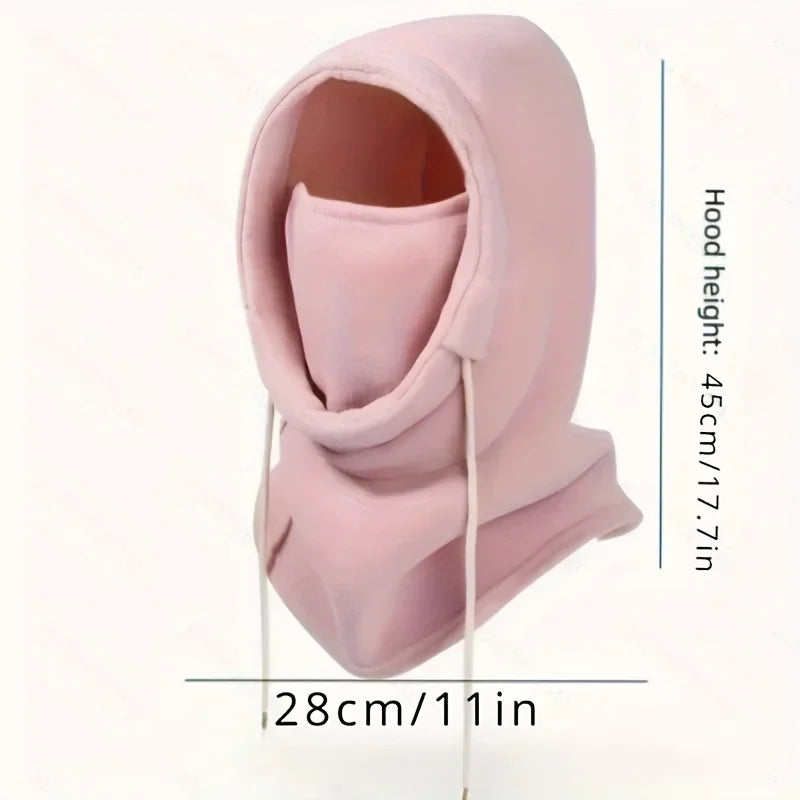 Winter Balaclava Hooded Scarf - Warm Neck Gaiter With Hood For Outdoor
