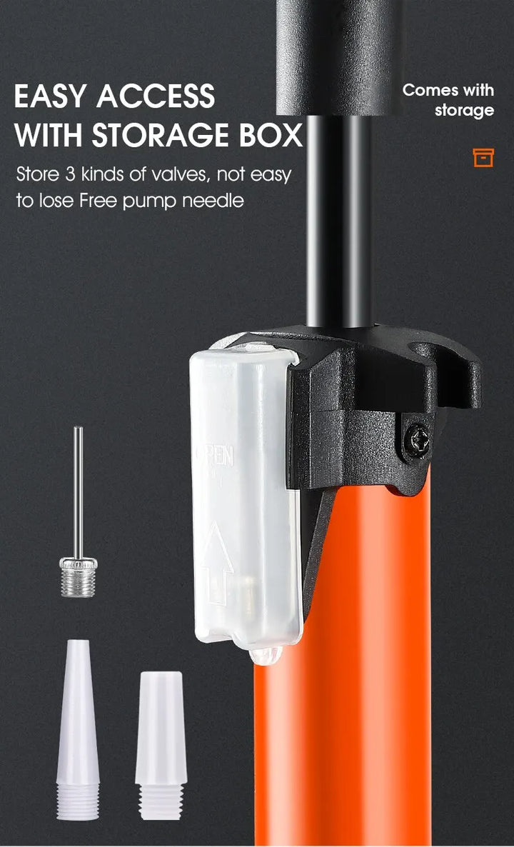 WEST BIKING 160PSI High Pressure Pump Schrader Presta MTB Bicycle Floor Pump