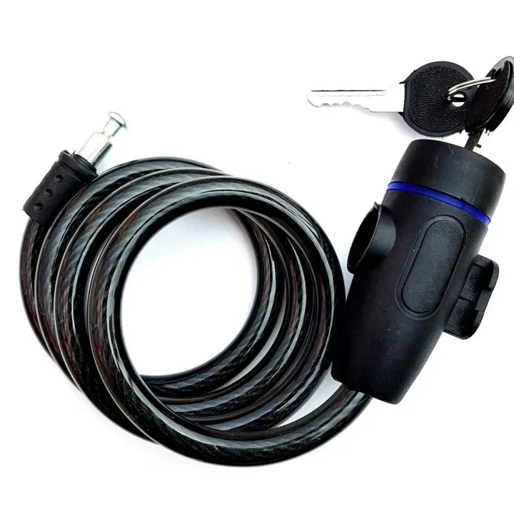 Heavy-Duty Bicycle Chain Lock - Anti-Theft Metal Security Lock with 2 Keys &amp; Protective Sleeve