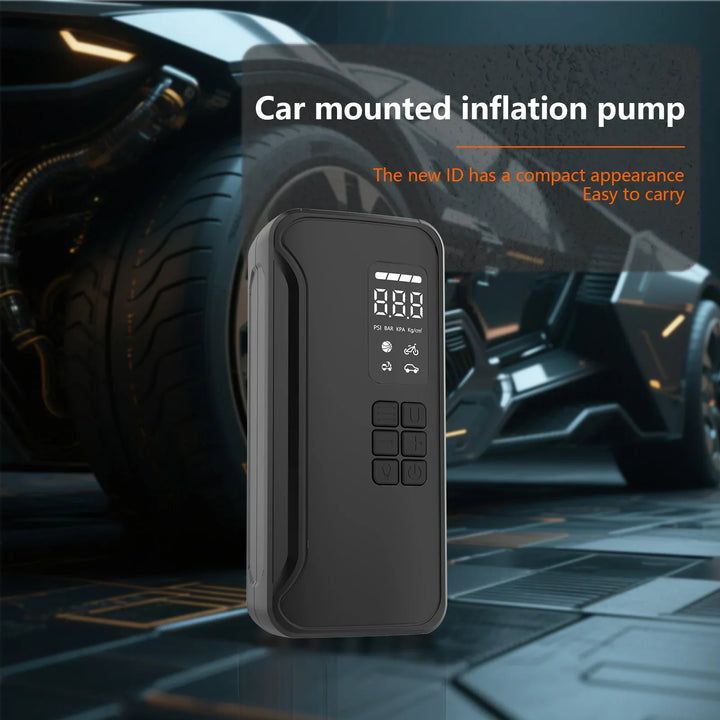 Cordless Car Tire Pump 150PSI - Portable Electric Air Compressor for Bike &amp; Ball