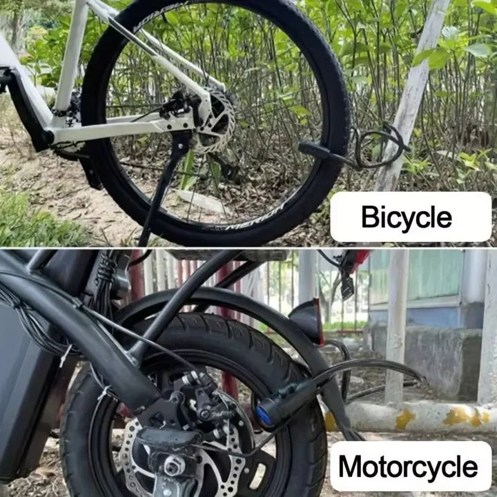 Heavy-Duty Bicycle Chain Lock - Anti-Theft Metal Security Lock with 2 Keys &amp; Protective Sleeve