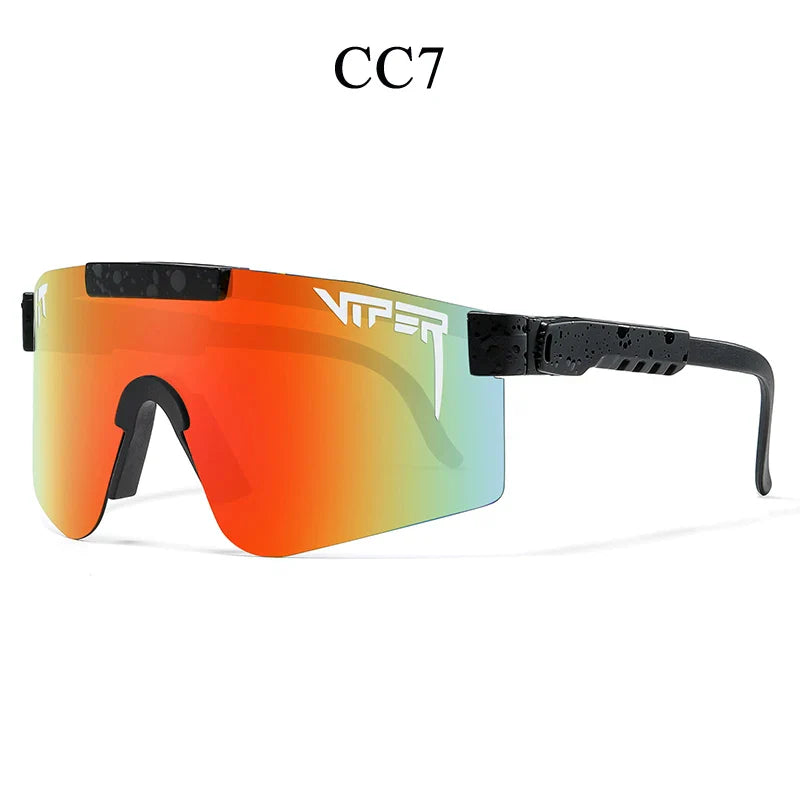 PIT VIPER Outdoor Sport Cycling Sunglasses - UV400 Protection Wide View Eyewear - Tactical Driving &amp; Racing Glasses for Men and Women