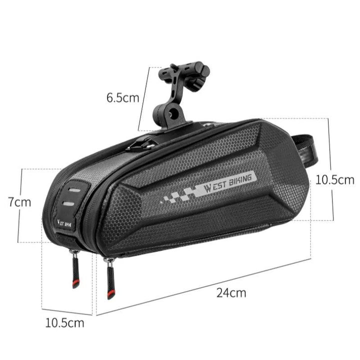 WEST BIKING 100% Waterproof Bicycle Saddle Bag - Seamless Weld Under Seat Storage - Reflective Rainproof MTB &amp; Road Bike Tool Pouch