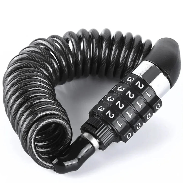 DOMEN 4-Digit Combination Bike Lock - 1.6m Extended High-Strength Steel Cable - Keyless Security for Bicycle, Scooter &amp; Motorcycle