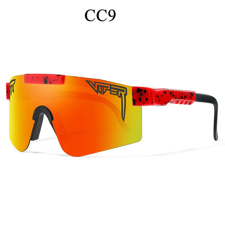 PIT VIPER Professional Cycling Sunglasses - UV400 Protection Shield - Impact Resistant PC Eyewear for Baseball, MTB &amp; Outdoor Sports