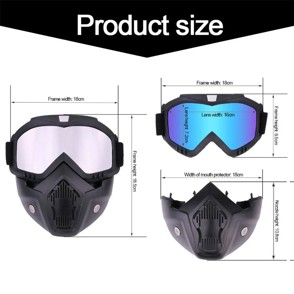 Professional Outdoor Windproof Cycling Goggles - HD PC Lens &amp; UV Protection - Tactical Dust-Proof Eyewear for MTB, Motorcycle &amp; Off-Road Racing