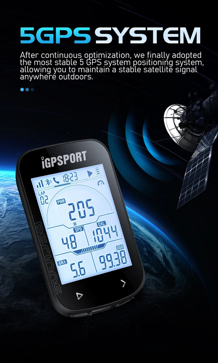 iGPSPORT BSC100S Smart GPS Bike Computer - 40H Battery Life, ANT+ &amp; Bluetooth Sync, Waterproof Cycling Speedometer