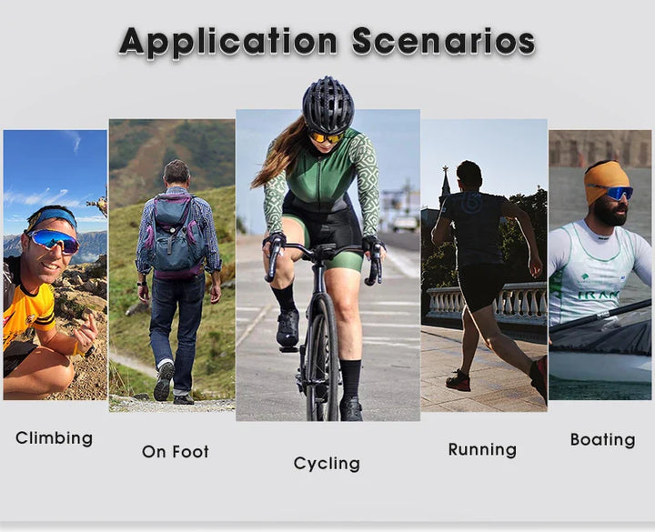 SCVCN Photochromic Cycling Sunglasses - Intelligent Lens Color Change - UV400 Protection TR-90 Frame for Road &amp; MTB Racing