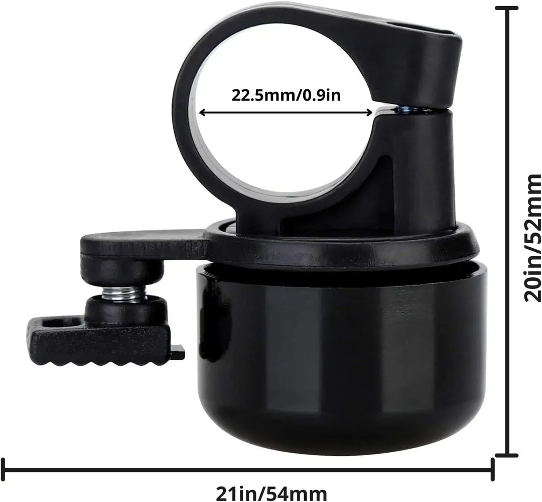 Compact Alloy Bike Bell - Loud Crisp Sound Safety Alarm for Mountain &amp; Road Bikes - Small Size