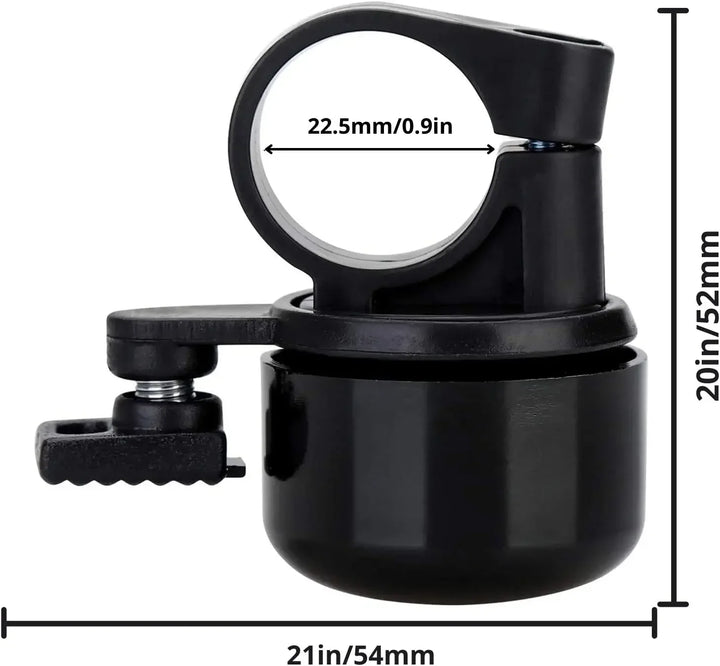 Compact Alloy Bike Bell - Loud Crisp Sound Safety Alarm for Mountain &amp; Road Bikes - Small Size