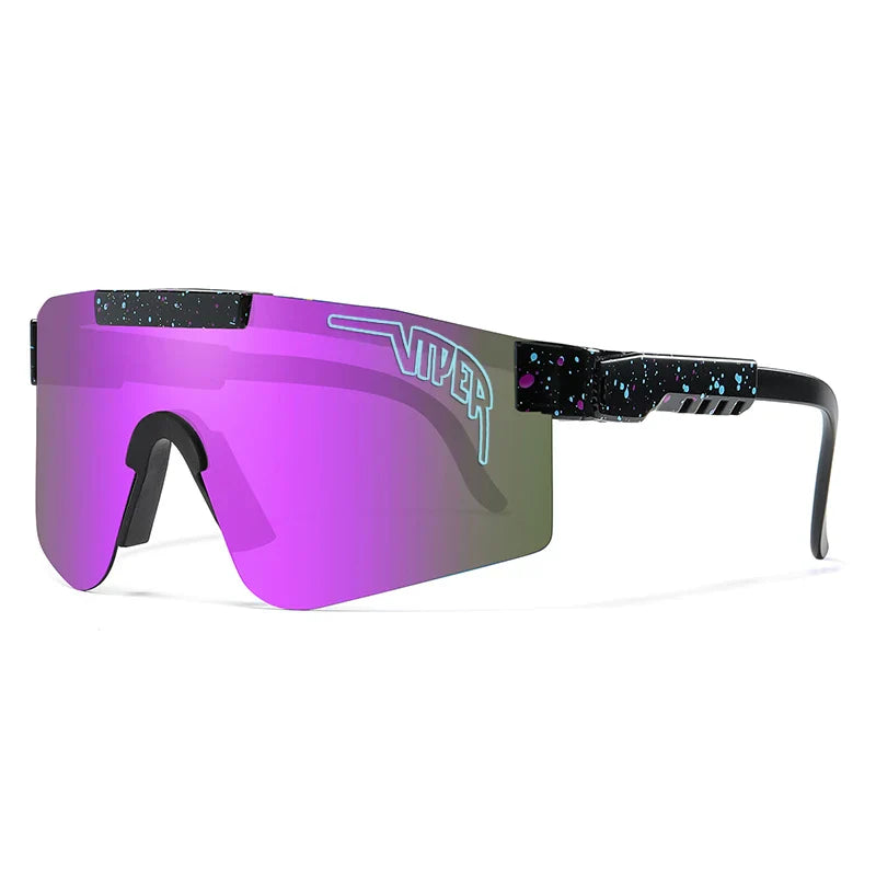 PIT VIPER Outdoor Sport Cycling Sunglasses - UV400 Protection Wide View Eyewear - Tactical Driving &amp; Racing Glasses for Men and Women