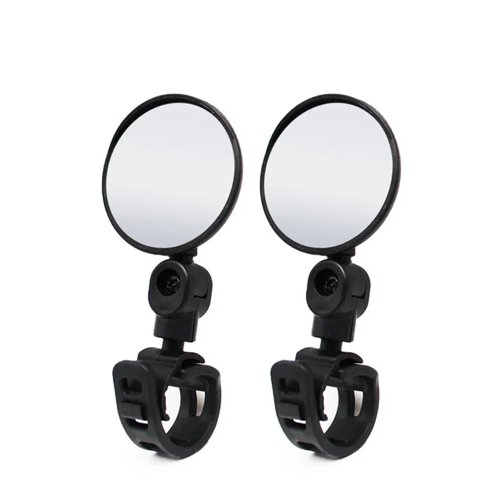 2PCS Universal Bicycle Rearview Mirror - 360° Rotatable Convex HD Mirror - Wide Angle Safety Reflector for MTB, Road Bike &amp; E-Bike