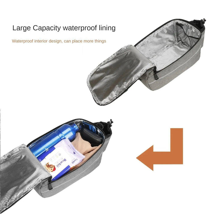 13L Bicycle Carrier Bag - Insulated Rear Rack Trunk Bag - Rainproof Pannier with Bottle Holder &amp; Shoulder Strap for Commuting &amp; Touring