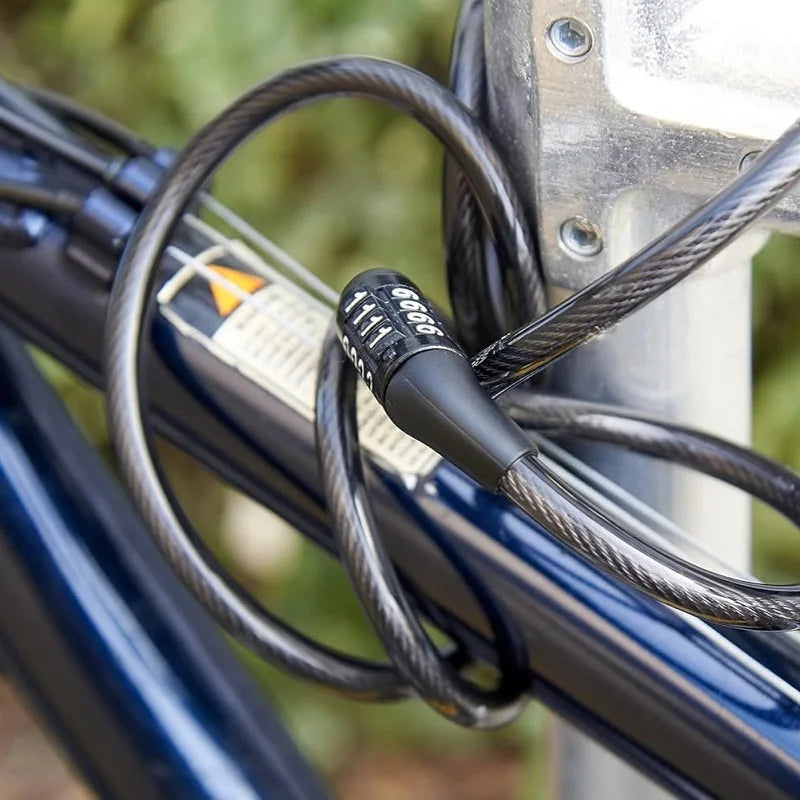 Anti-Theft Bicycle Lock - 4-Digit Password Security with 1-Meter Ultra-Strong Steel Cable