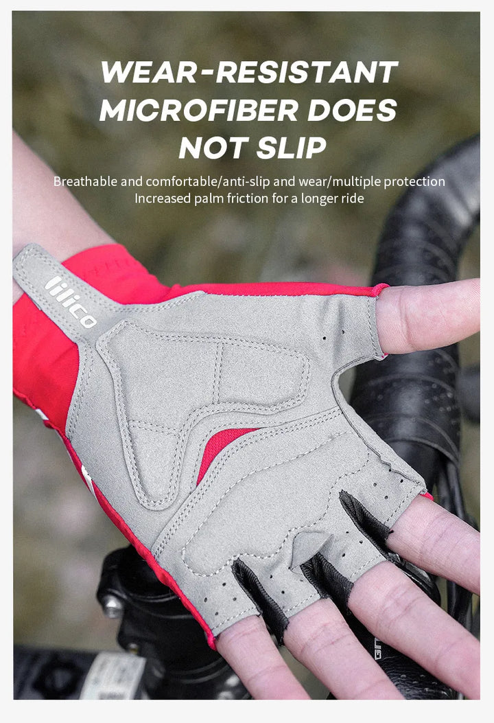 Aero Breaking Wind Cycling Gloves - Anti-Slip Half Finger Racing Mittens for Road Bike Speed