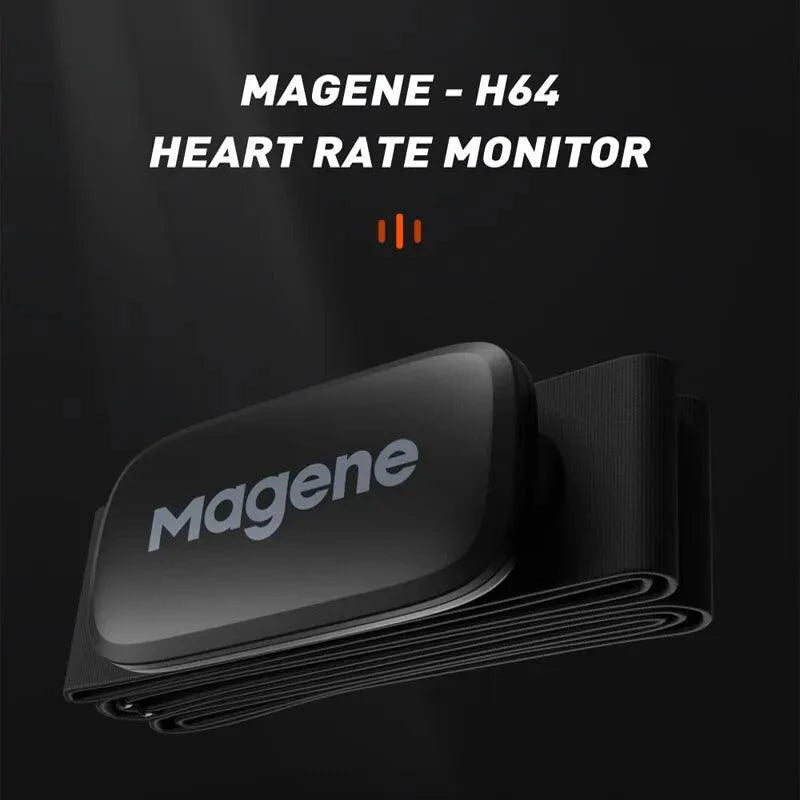 Magene H64 Heart Rate Monitor - Dual Mode ANT+ &amp; Bluetooth Smart Sensor - IP67 Waterproof Chest Strap for Cycling &amp; Running