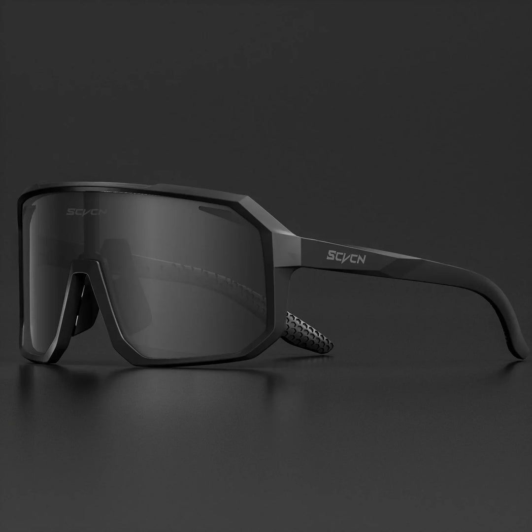 SCVCN Photochromic Cycling Sunglasses - Smart Color-Change Lens - UV400 TR-90 Ultralight Eyewear for MTB, Road Bike &amp; Running