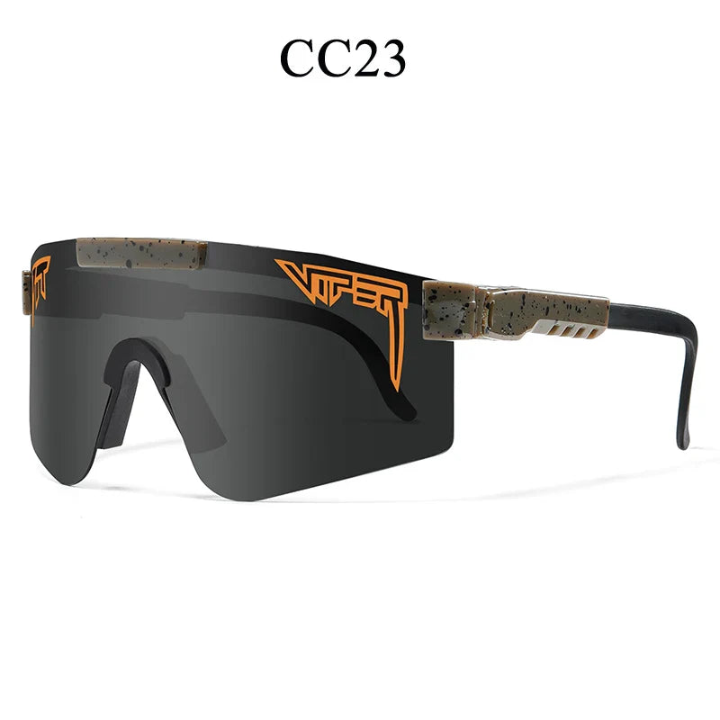 PIT VIPER Professional Cycling Sunglasses - UV400 Protection Shield - Impact Resistant PC Eyewear for Baseball, MTB &amp; Outdoor Sports